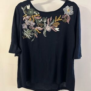 Loft Floral Navy XL Women's Top